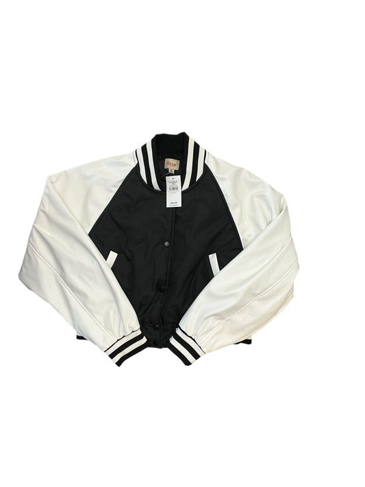 Jacket Puffer & Quilted By Clothes Mentor In Black & White, Size:M