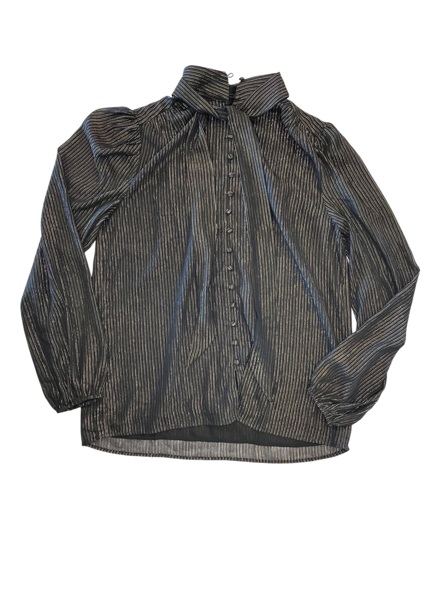 Blouse Ls By Ann Taylor In Black, Size:S