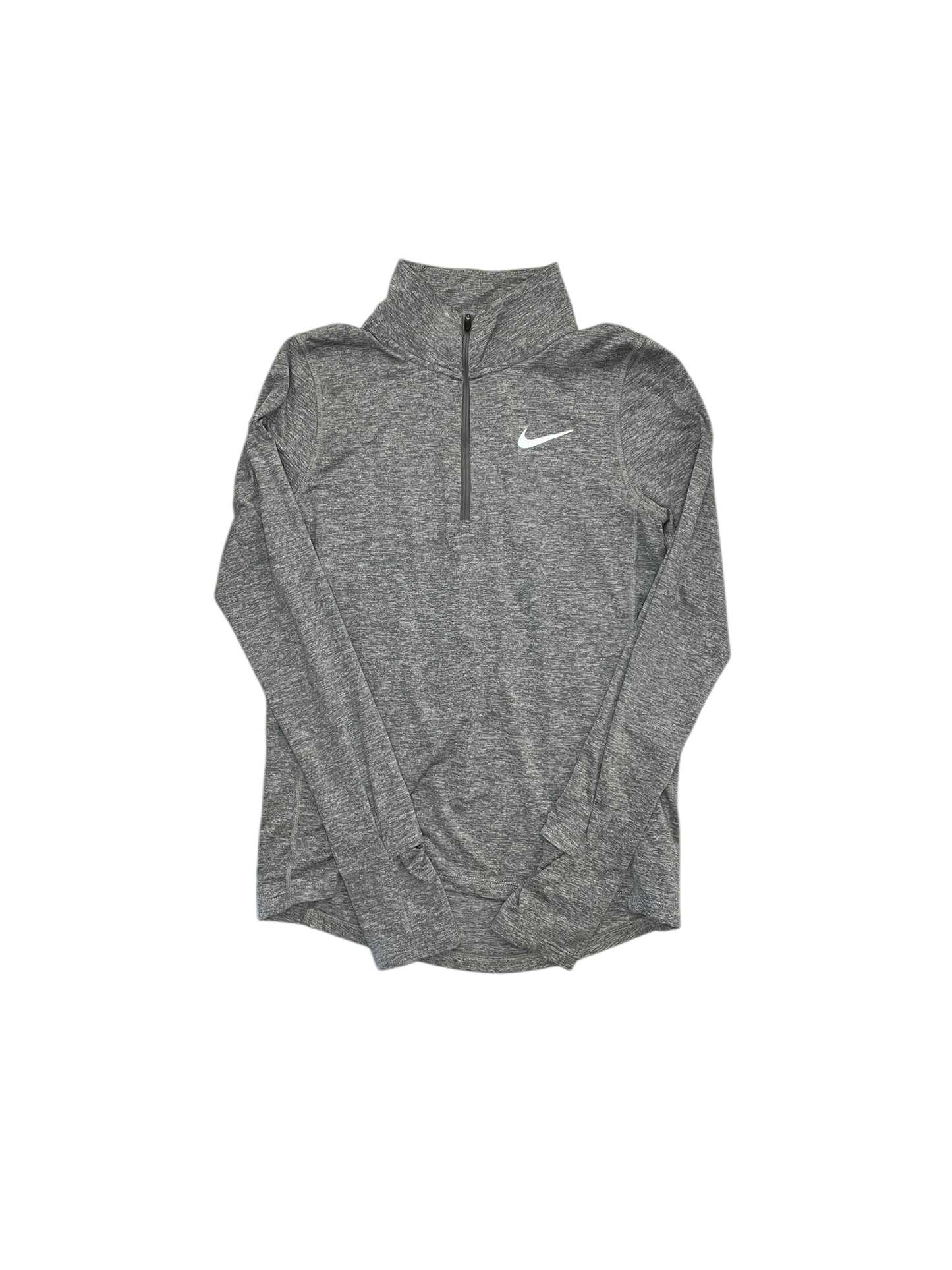 Athletic Top Ls Collar By Nike Apparel In Grey, Size:Xs