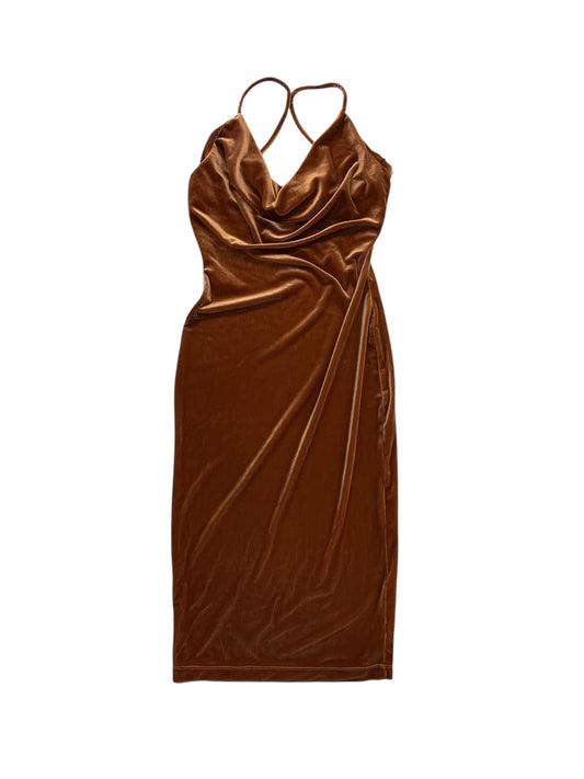 Dress Party Midi By Lulus In Orange, Size:S