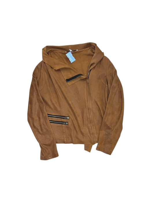 Jacket Moto By Hyfve In Brown, Size:M