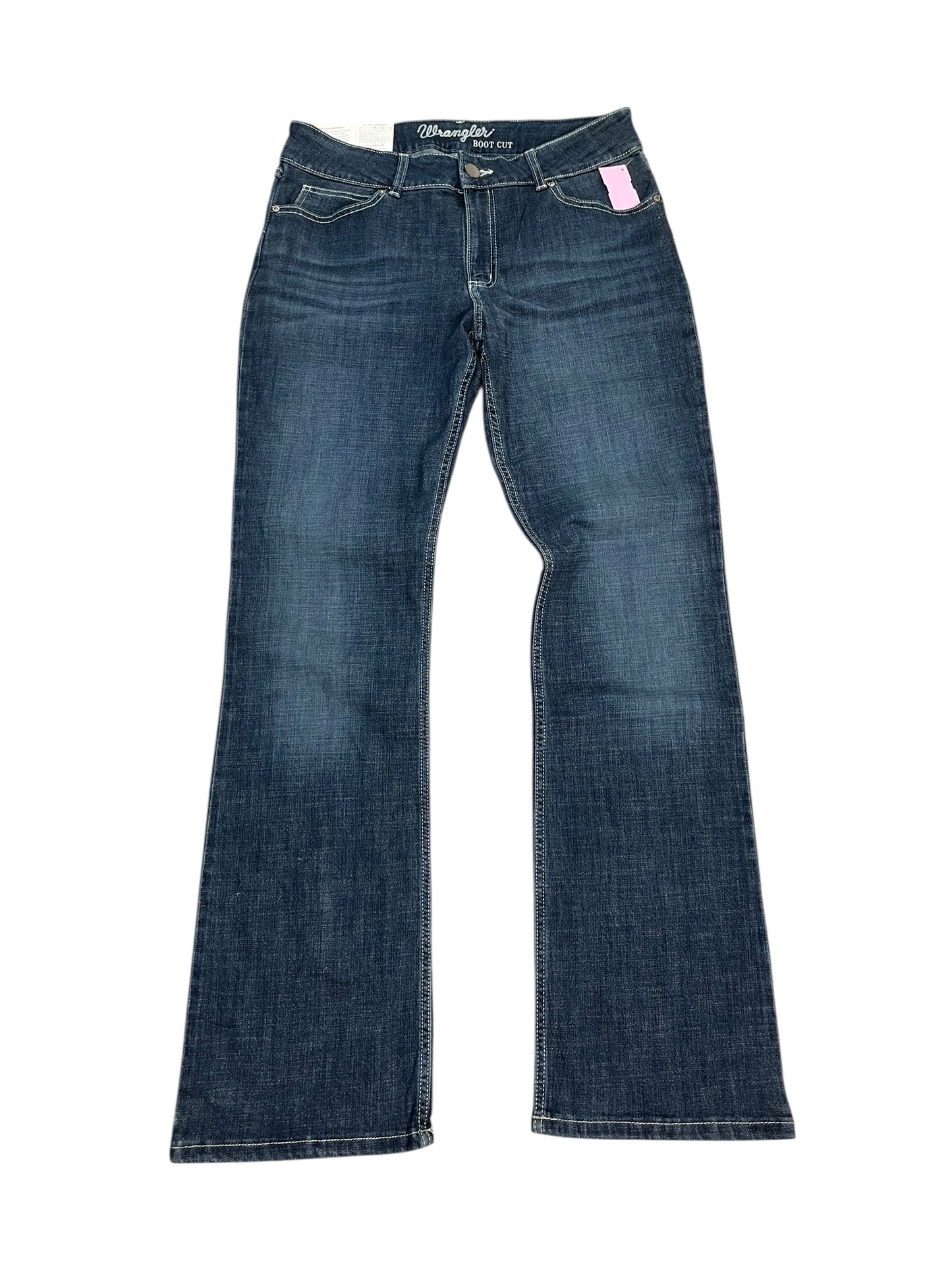 Jeans Boot Cut By Wrangler In Blue Denim, Size:12