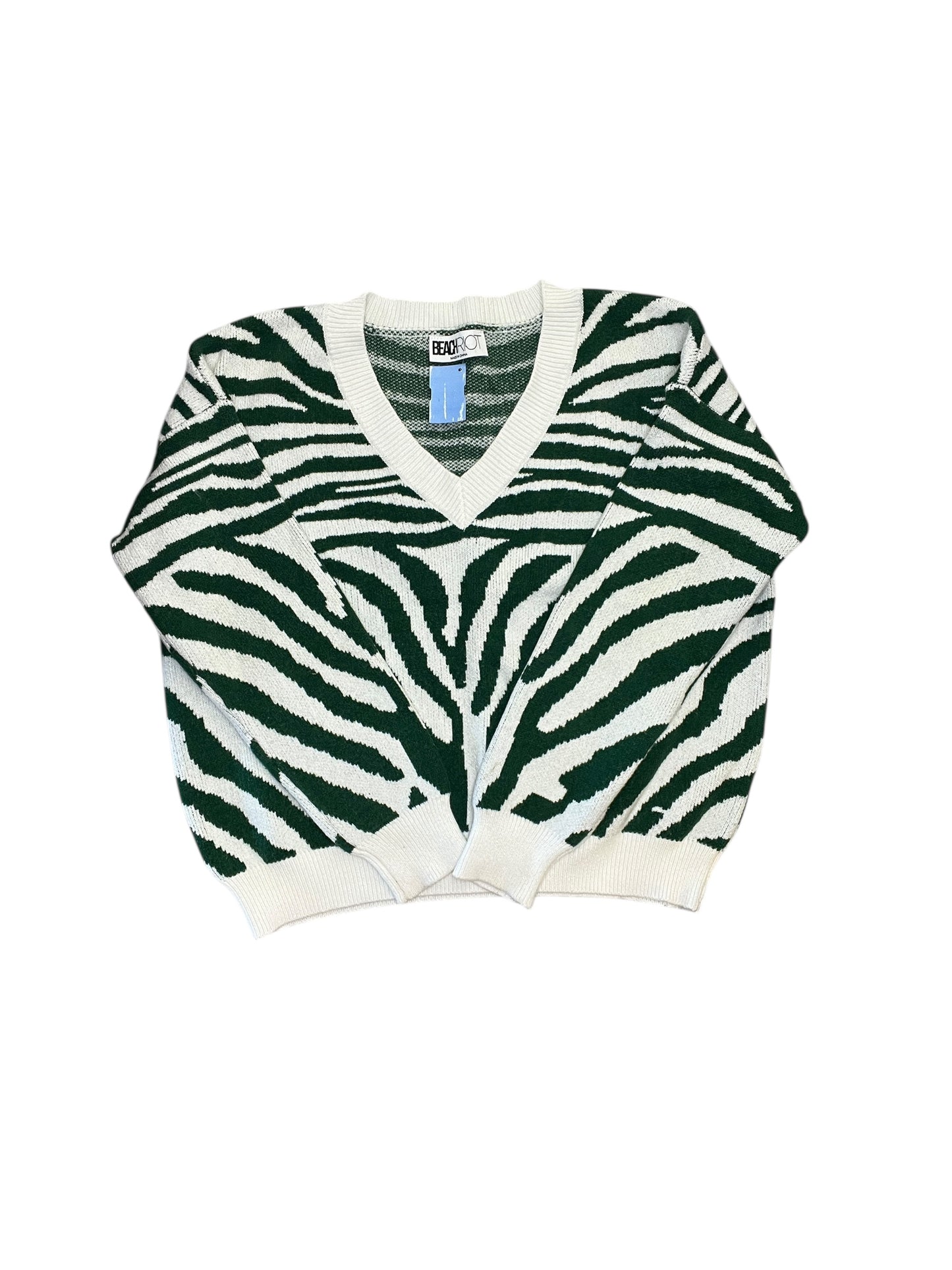 Sweater By Beach Riot In Zebra Print, Size:M