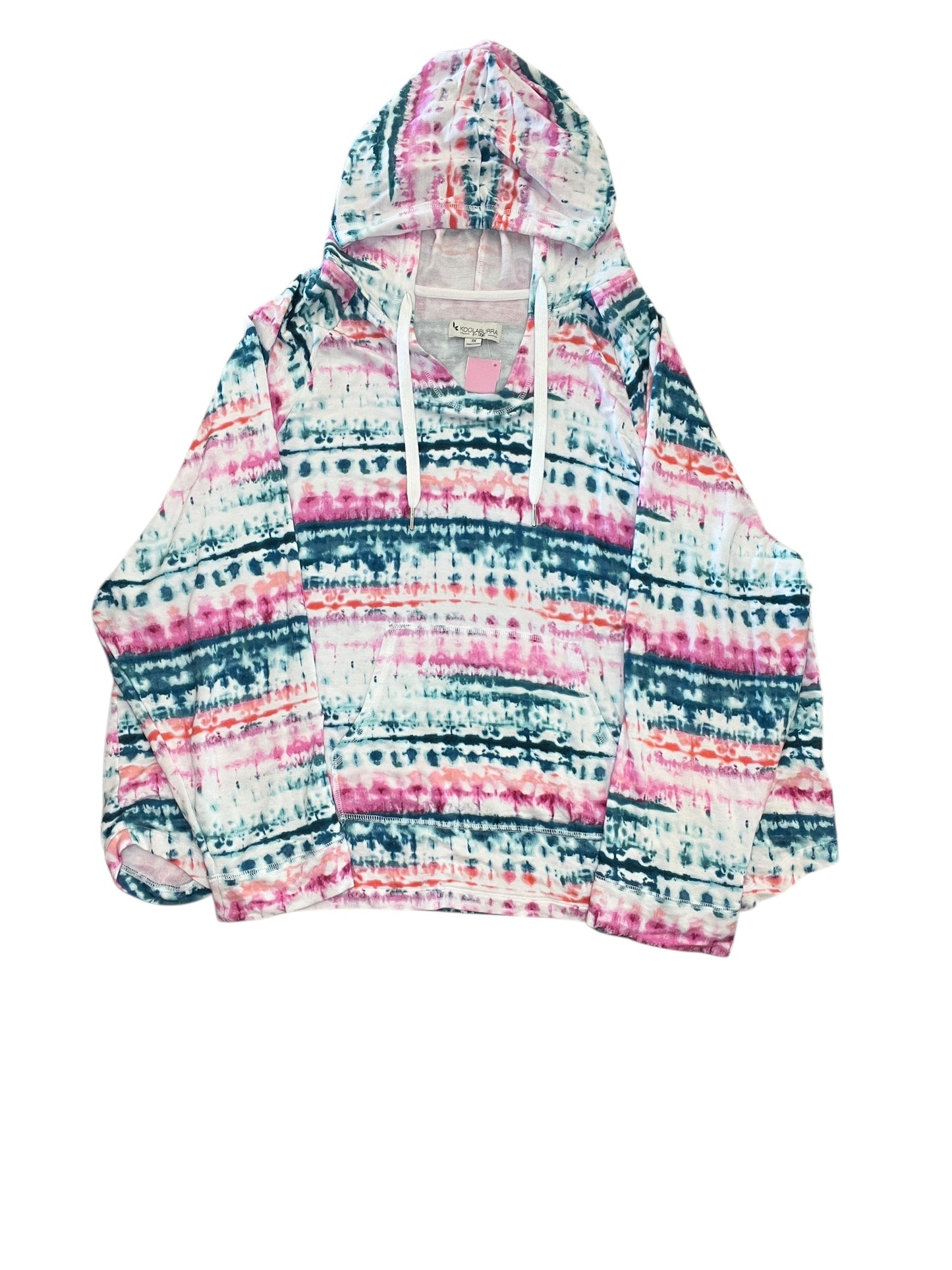 Sweatshirt Hoodie By Koolaburra By Ugg In Tie Dye Print, Size:3X