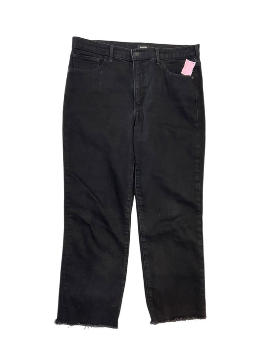 Jeans Straight By Express In Black, Size:14