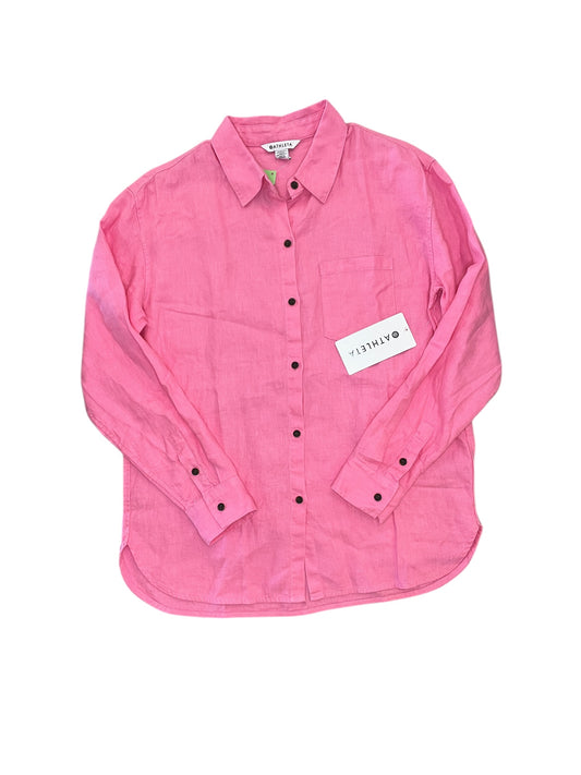 Top Ls By Athleta In Pink, Size:M