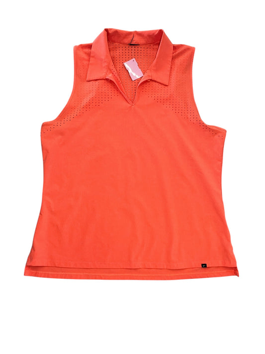 Athletic Tank Top By Nike Apparel In Orange, Size:L