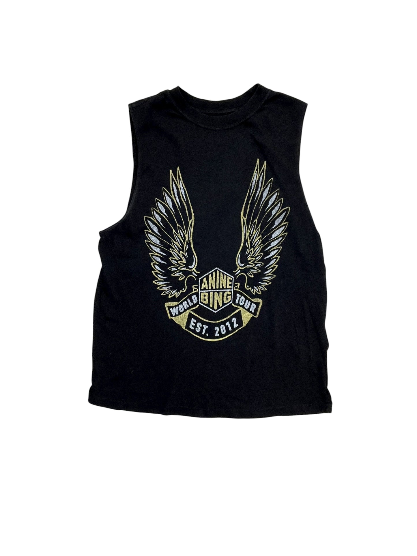 Top Sleeveless By Anine Bing In Black & Gold, Size:S