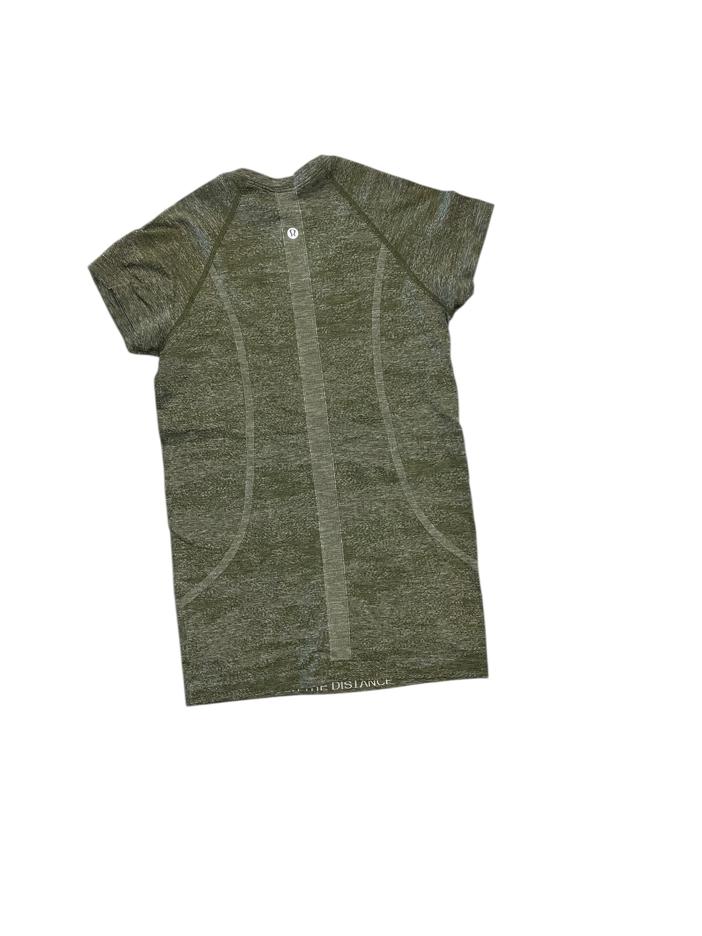 Athletic Top Ss By Lululemon In Green, Size:S