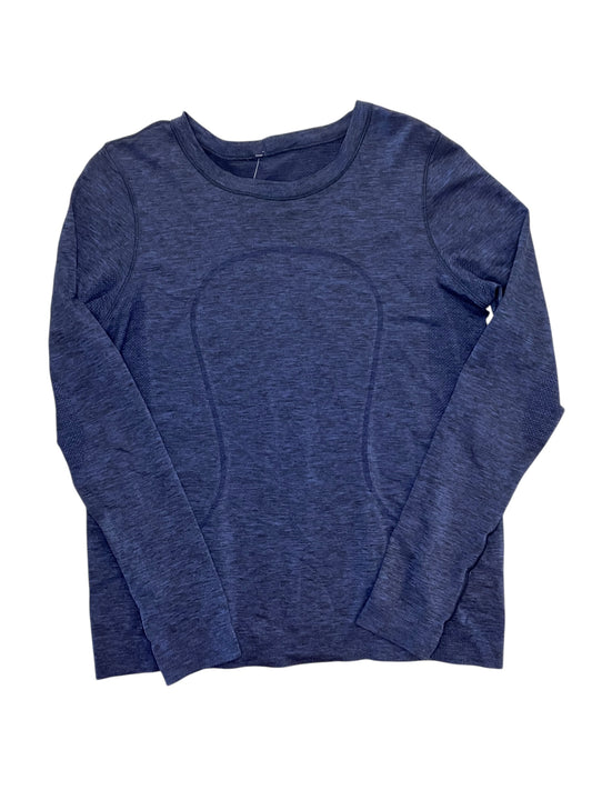 Athletic Top Ls Crewneck By Lululemon In Blue, Size:S