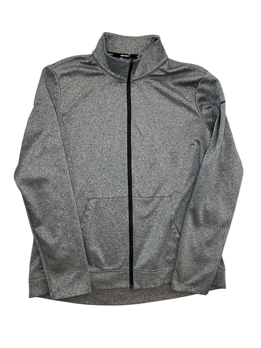 Athletic Jacket By Nike In Grey, Size:L