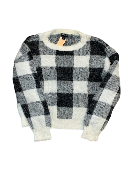 Sweater By Express In Black & White, Size:M