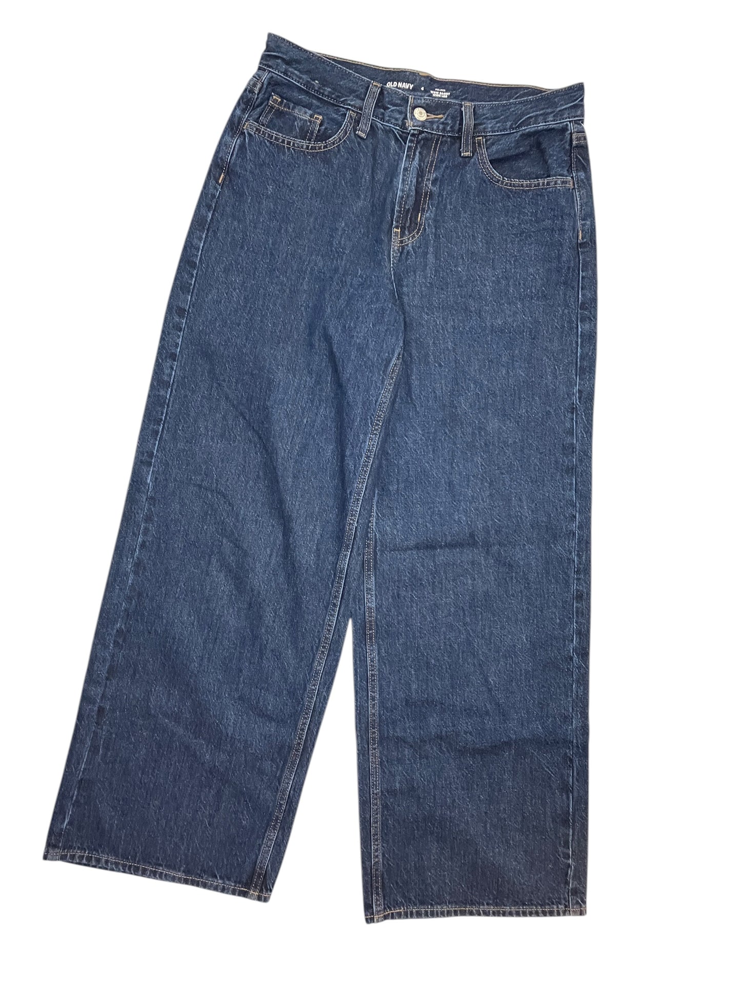 Jeans Wide Leg By Old Navy In Blue Denim, Size:4