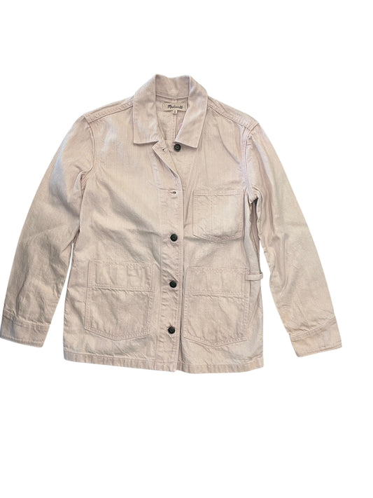 Jacket Denim By Madewell In Pink Denim, Size:Xs