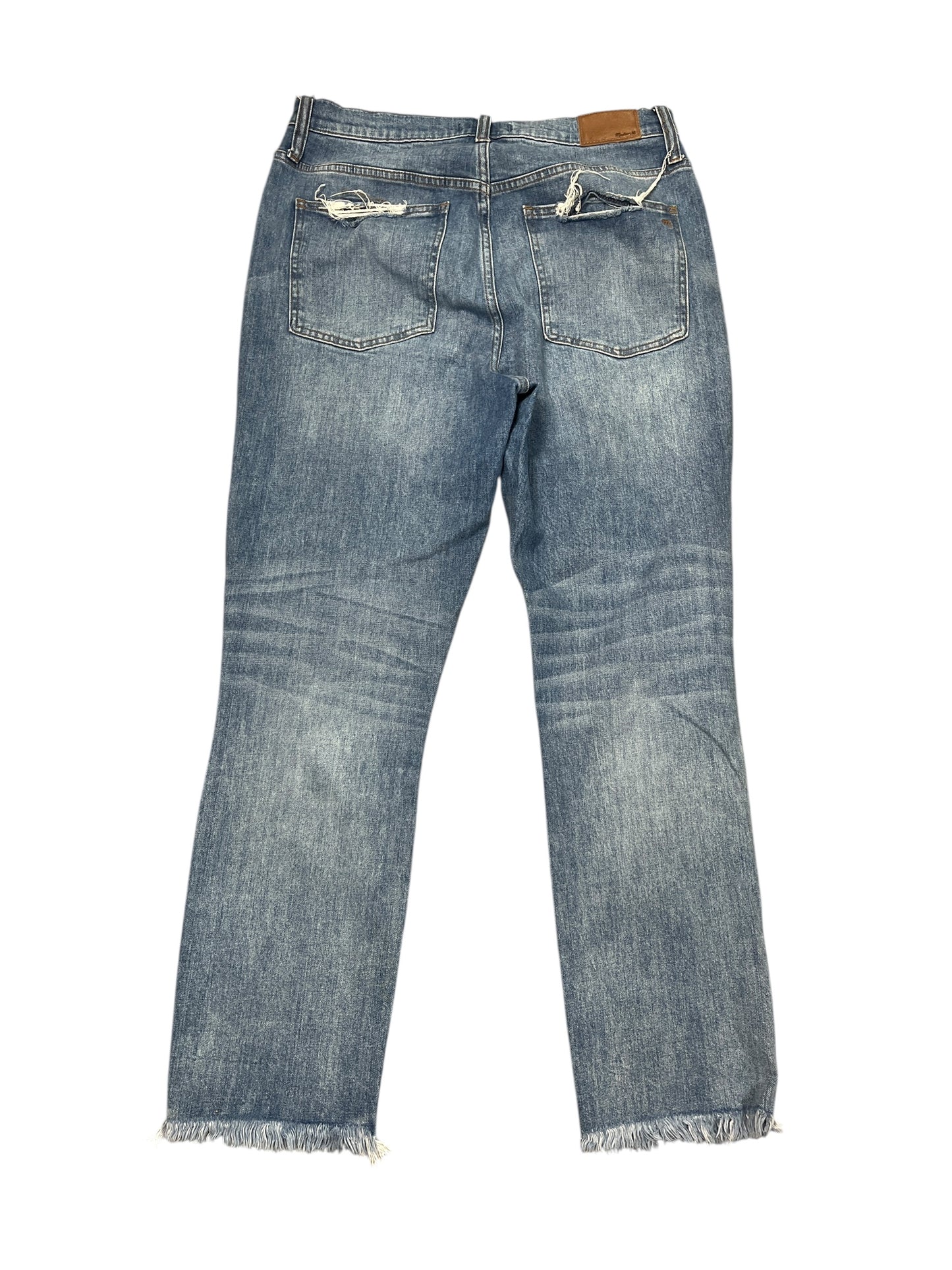 Jeans Cropped By Madewell In Blue Denim, Size:12