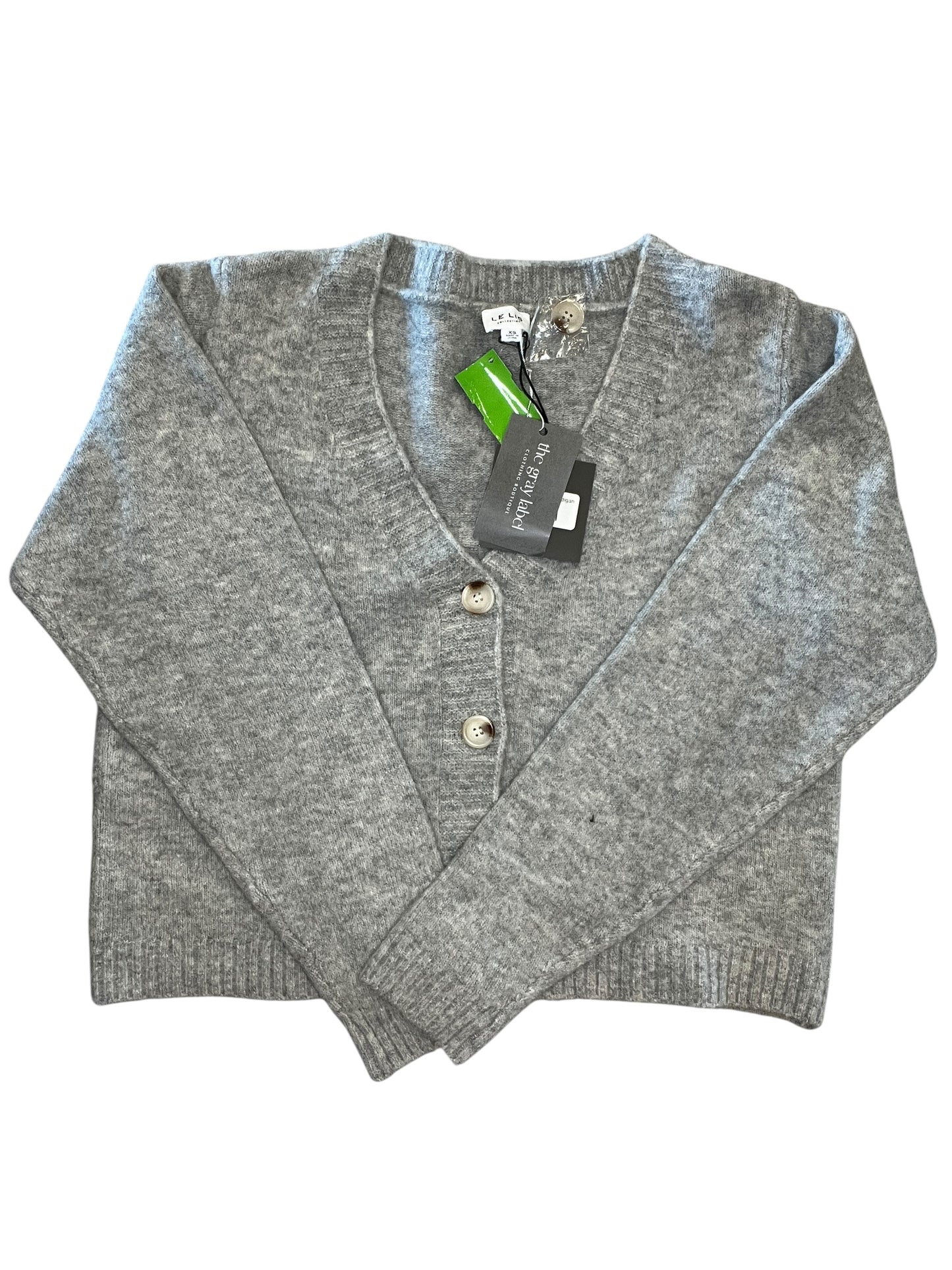 Cardigan By Le Lis In Grey, Size:Xs