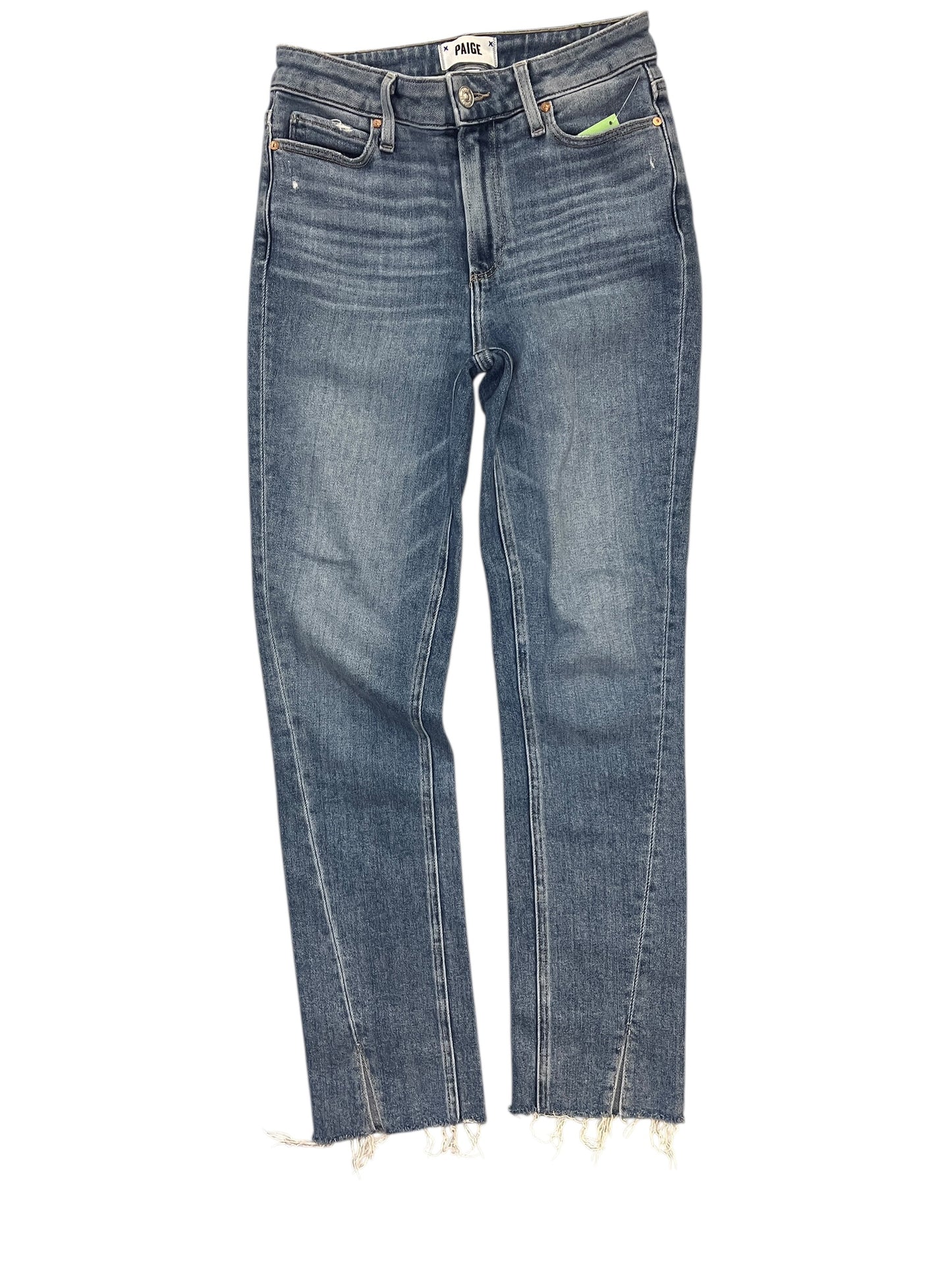 Jeans Straight By Paige In Blue Denim, Size:4