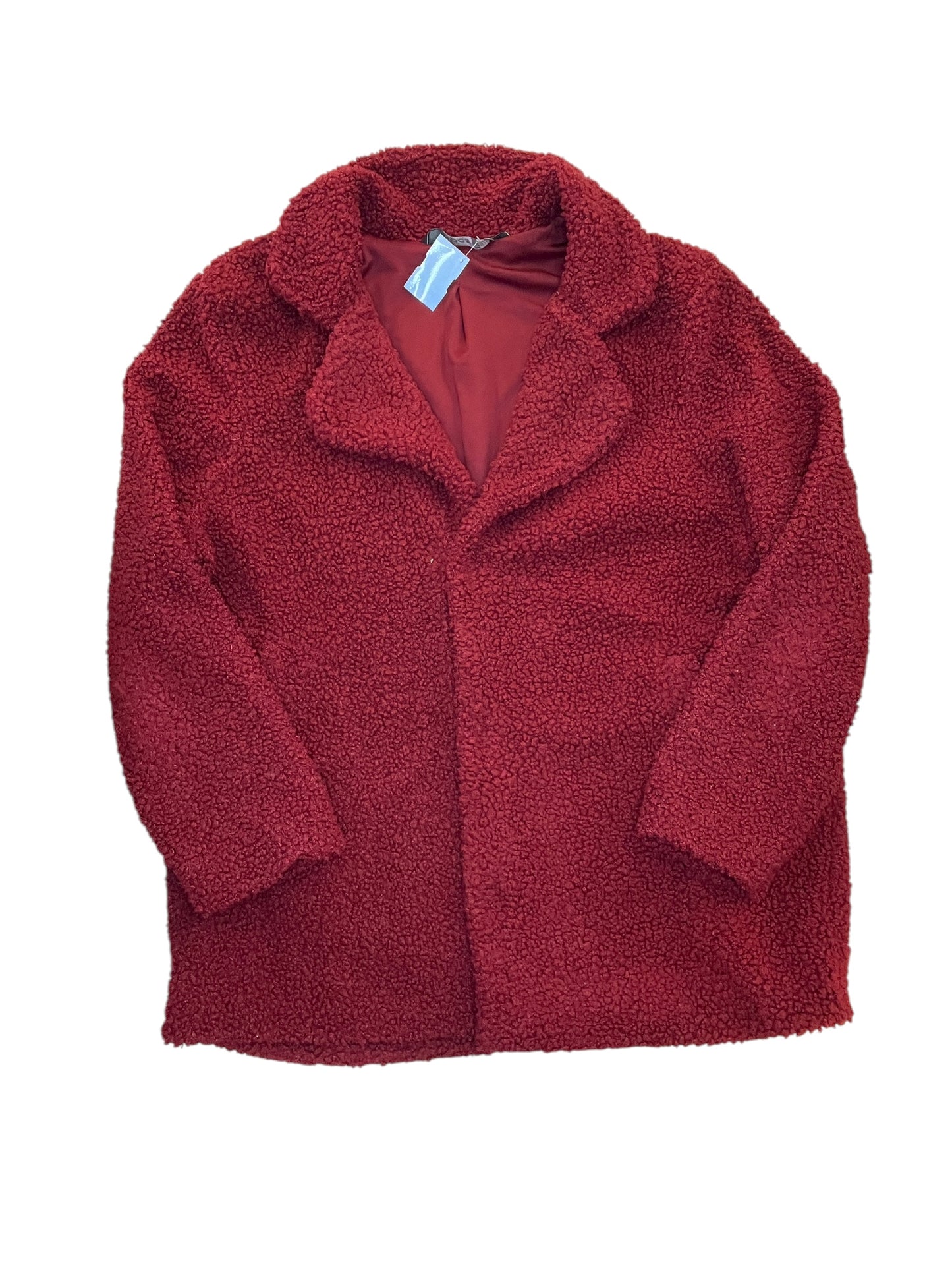 Coat Faux Fur & Sherpa By Stoosh In Red, Size:L