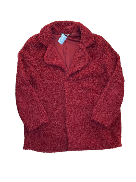 Coat Faux Fur & Sherpa By Stoosh In Red, Size:L