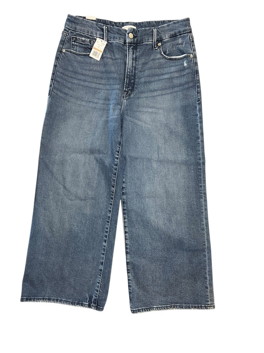 Jeans Wide Leg By Good American In Blue Denim, Size:12