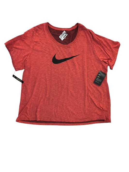 Athletic Top Ss By Nike Apparel In Orange, Size:3X