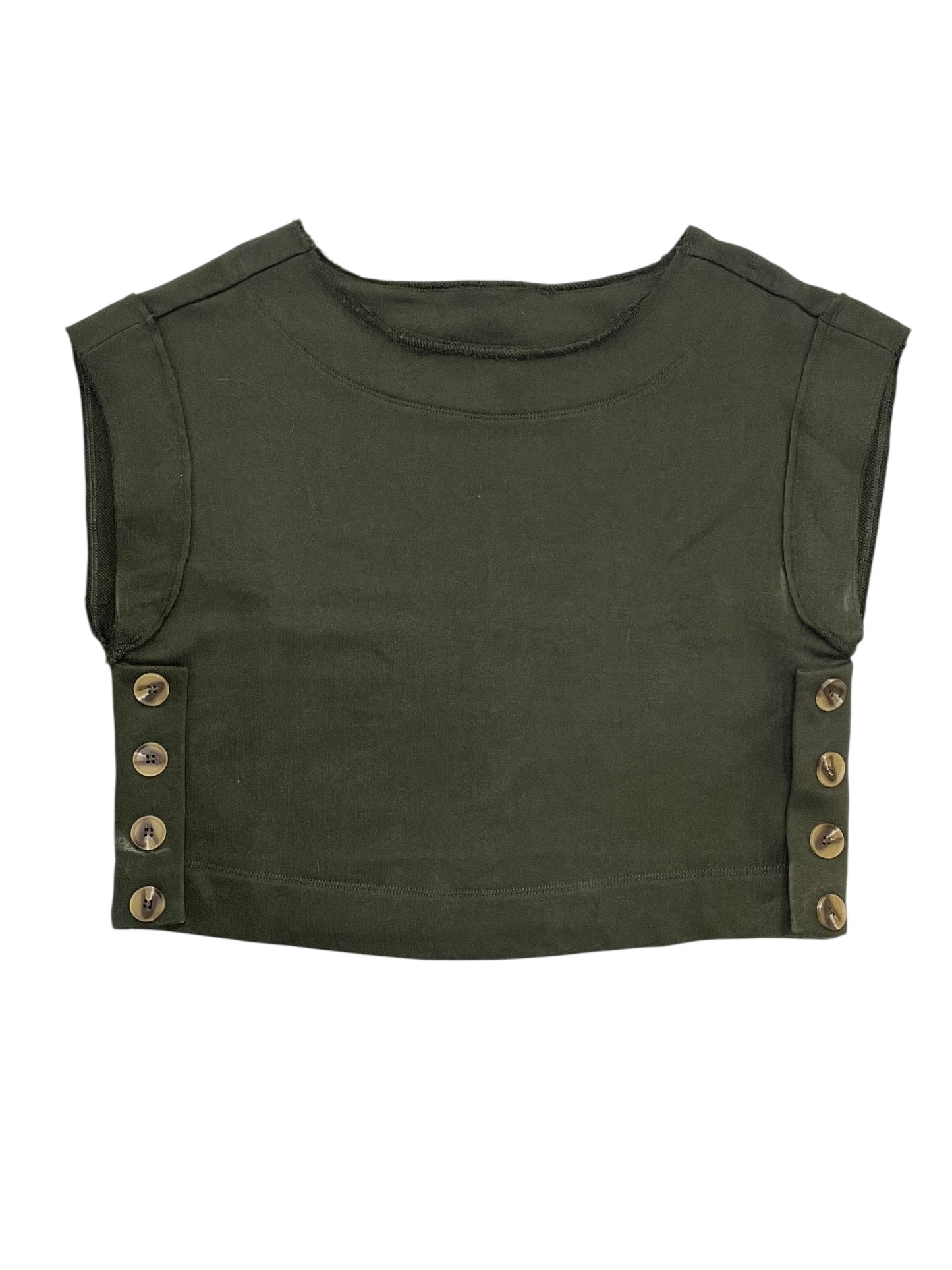 Top Sleeveless Basic By Anthropologie In Green, Size:Xs