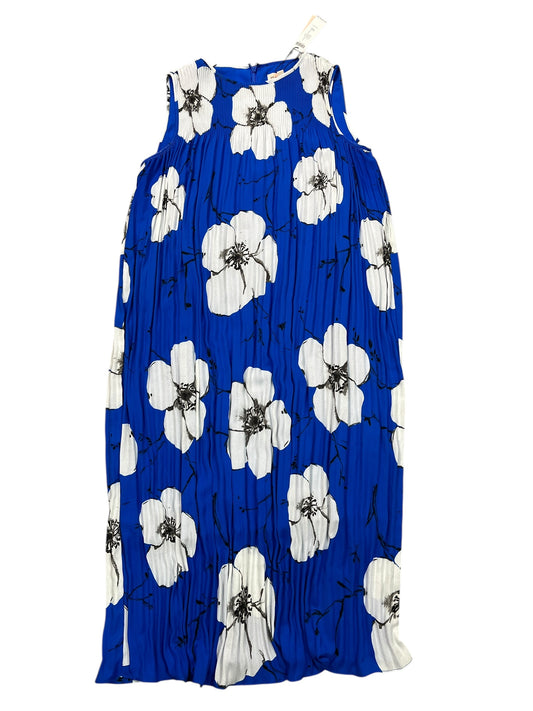 Dress Casual Maxi By Chicos In Blue & White, Size:M