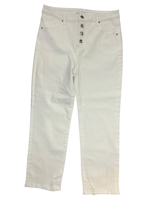 Jeans Straight By Risen In White, Size:14