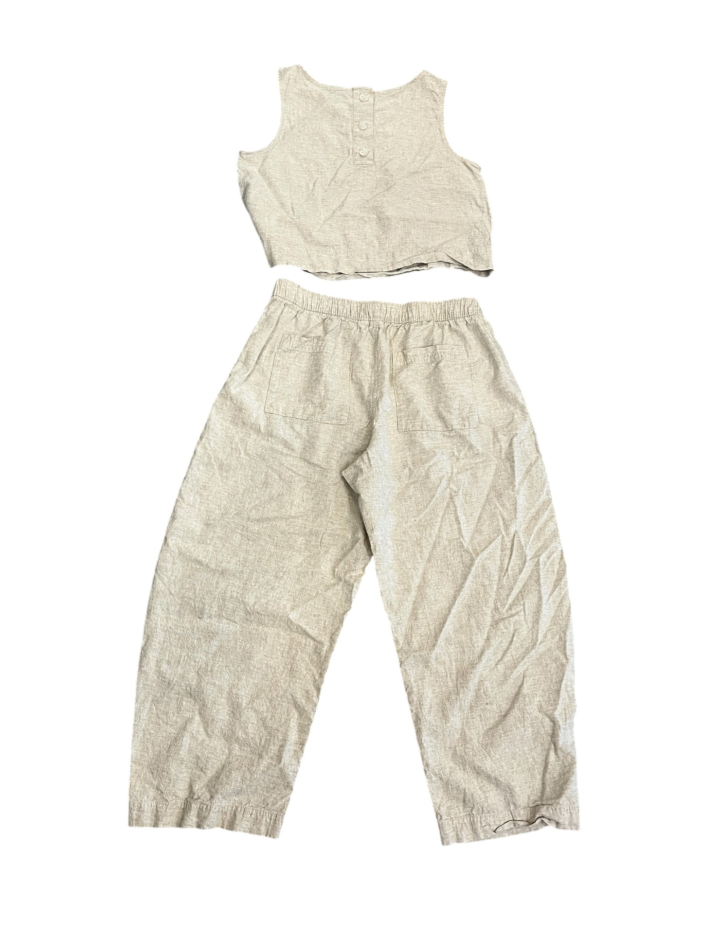 Pants Suit 2Pc By Gap In Tan, Size:M