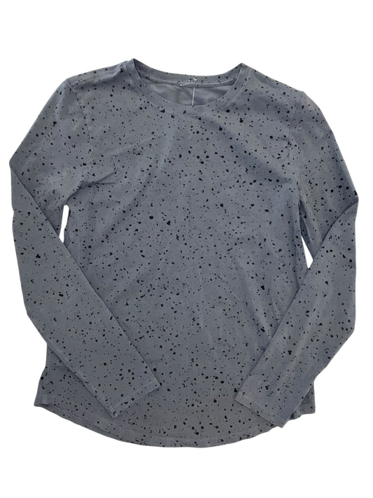 Athletic Top Ls Collar By Lululemon In Grey, Size:M