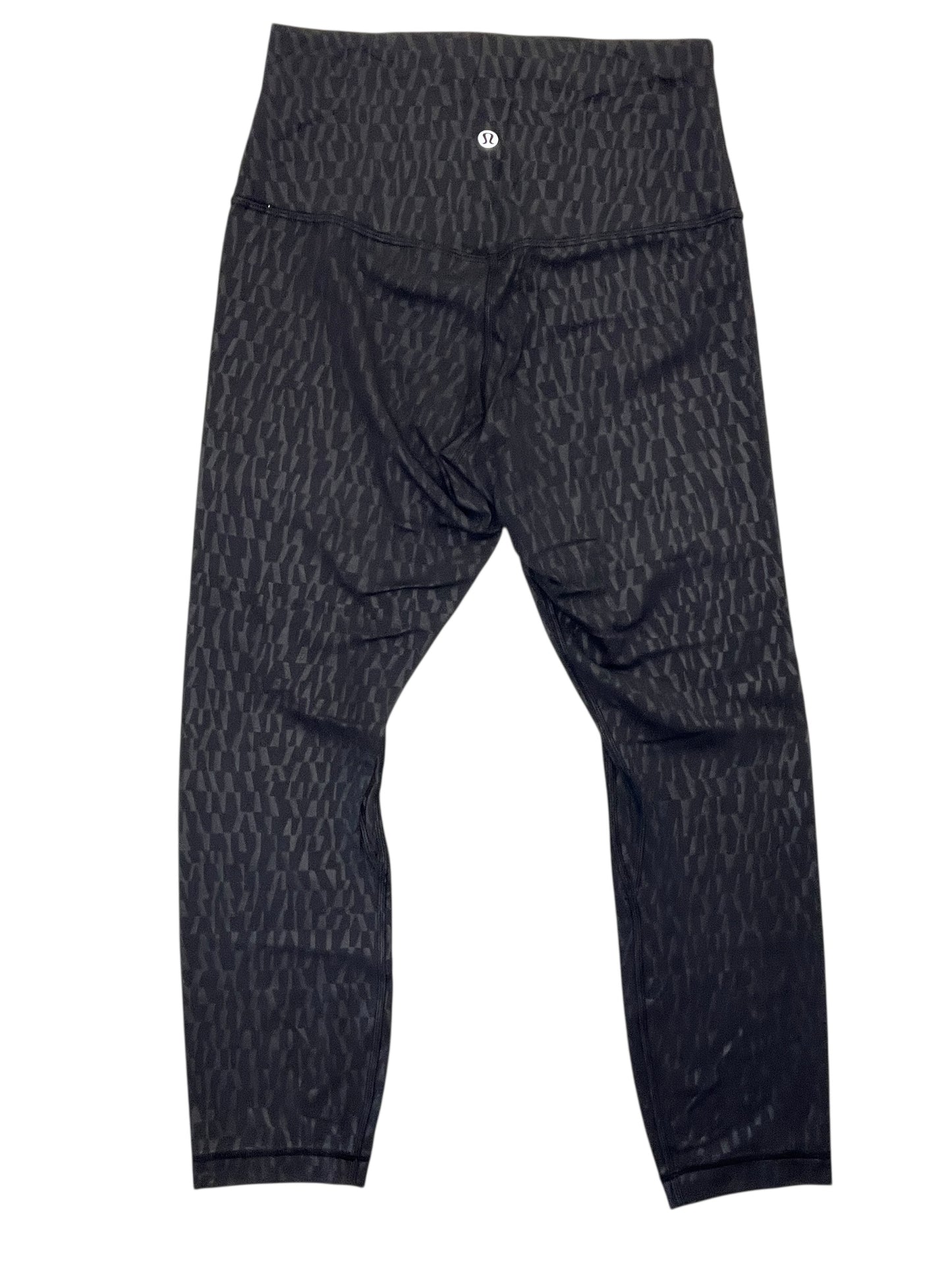 Athletic Leggings Capris By Lululemon In Black & Grey, Size:S