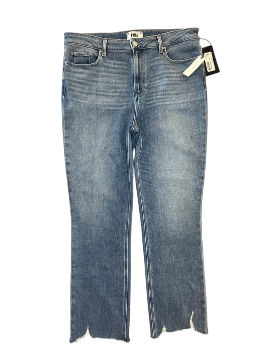 Jeans Straight By Paige In Blue Denim, Size:16