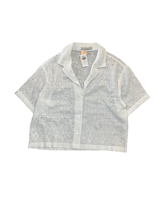Blouse Ss By Abercrombie And Fitch In White, Size:M