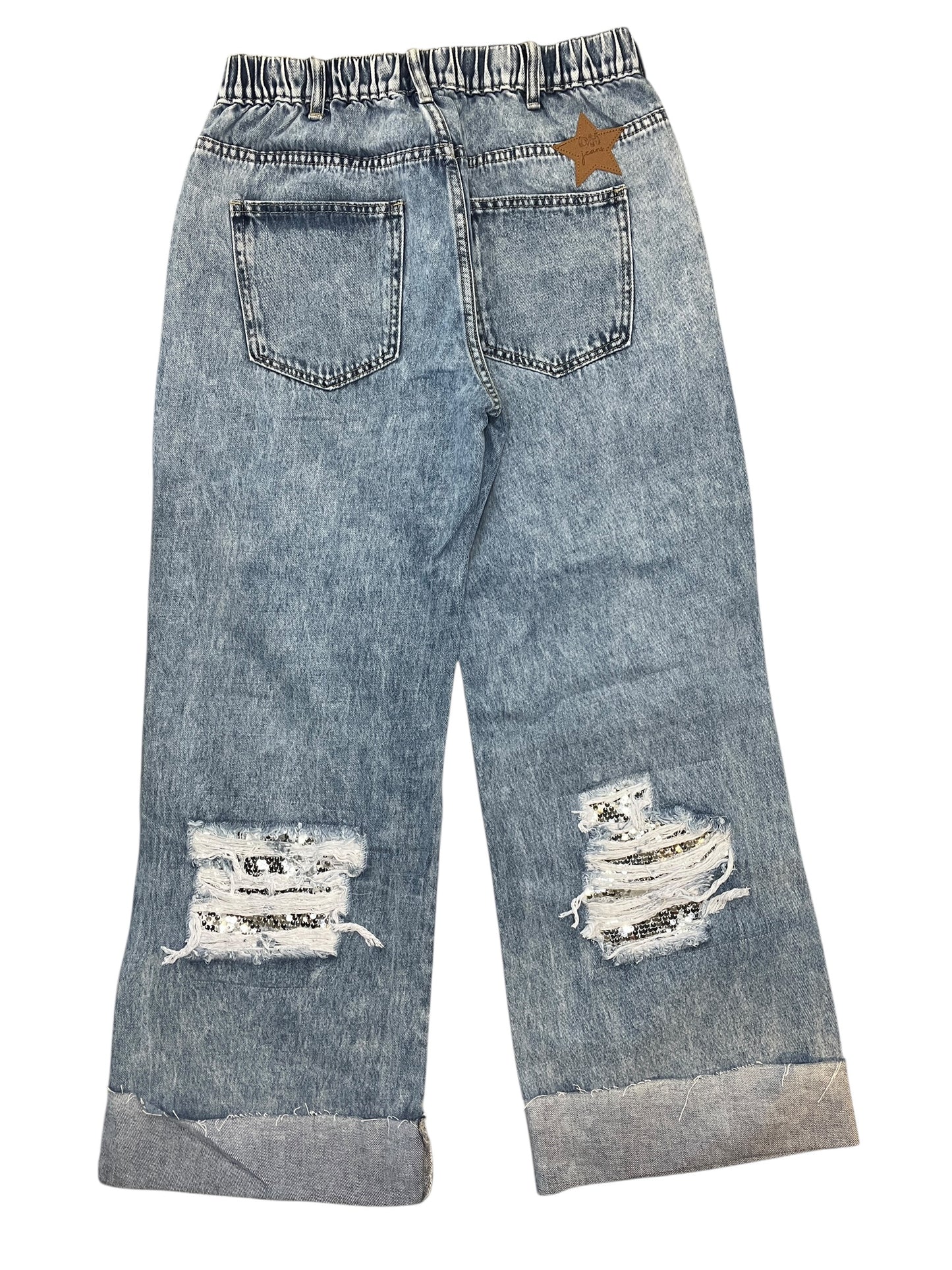 Jeans Wide Leg By Clothes Mentor In Blue Denim, Size:8