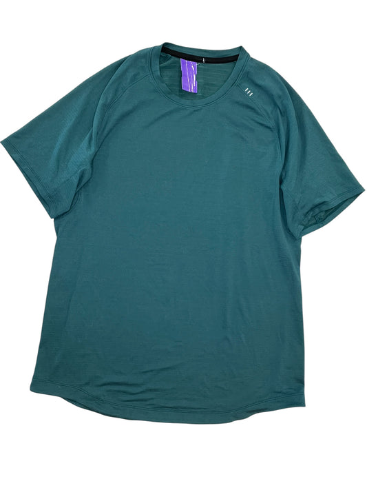 Athletic Top Ss By Lululemon In Teal, Size:Xl