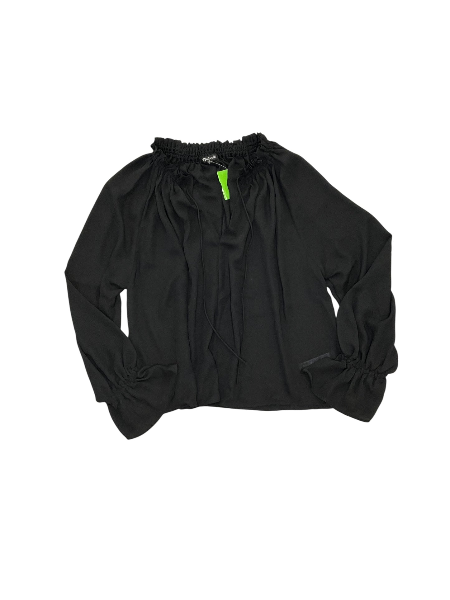 Blouse Ls By Madewell In Black, Size:Xxs