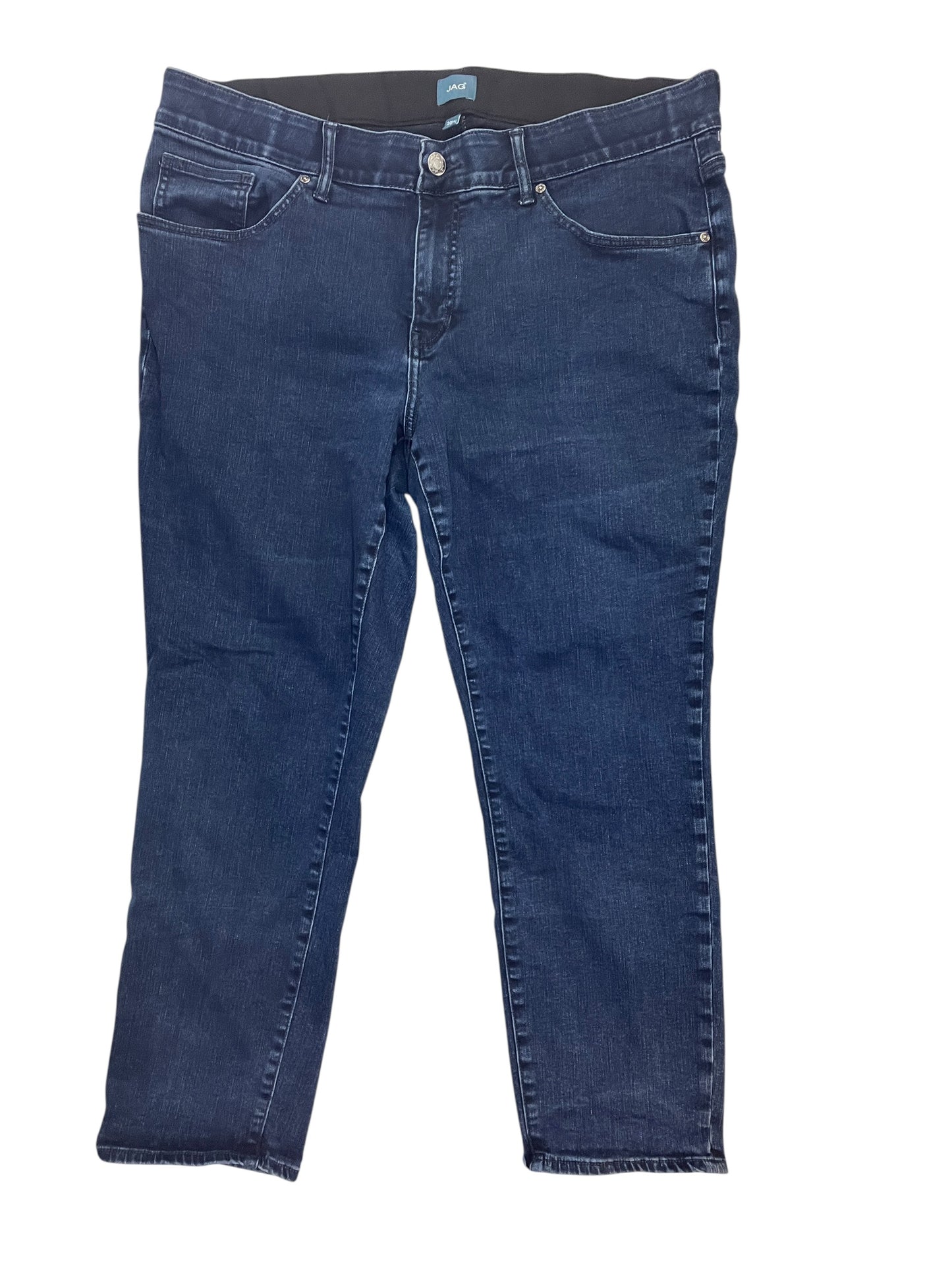 Jeans Cropped By Jag In Blue Denim, Size:20