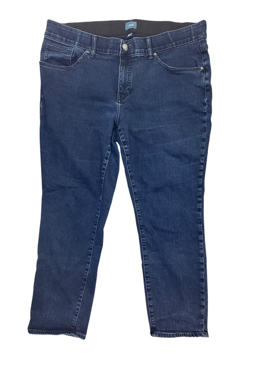 Jeans Cropped By Jag In Blue Denim, Size:20