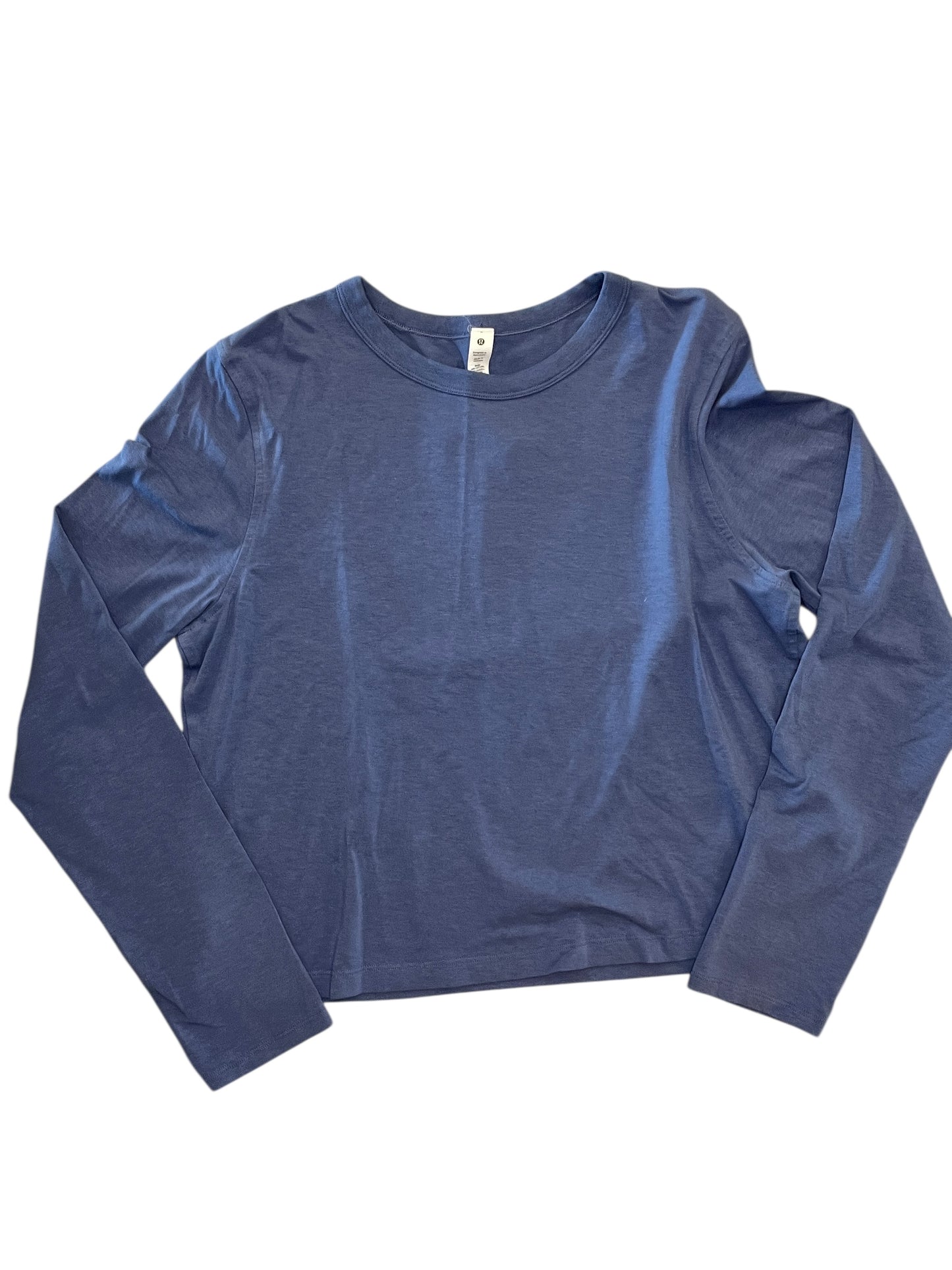 Athletic Top Ls Collar By Lululemon In Blue, Size:M