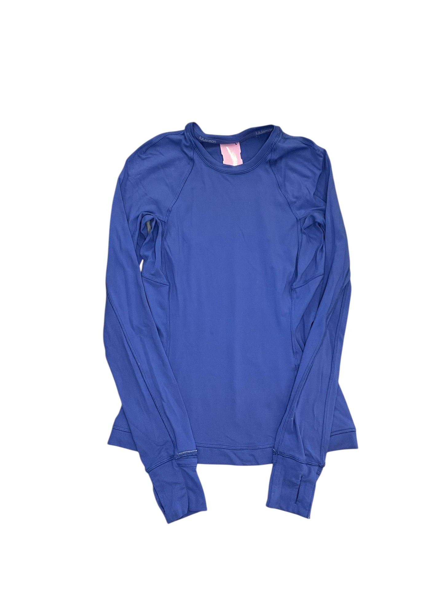 Athletic Top Ls Crewneck By Lululemon In Blue, Size:S