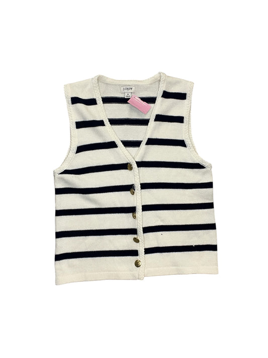 Vest Sweater By J. Crew In Striped Pattern, Size:S
