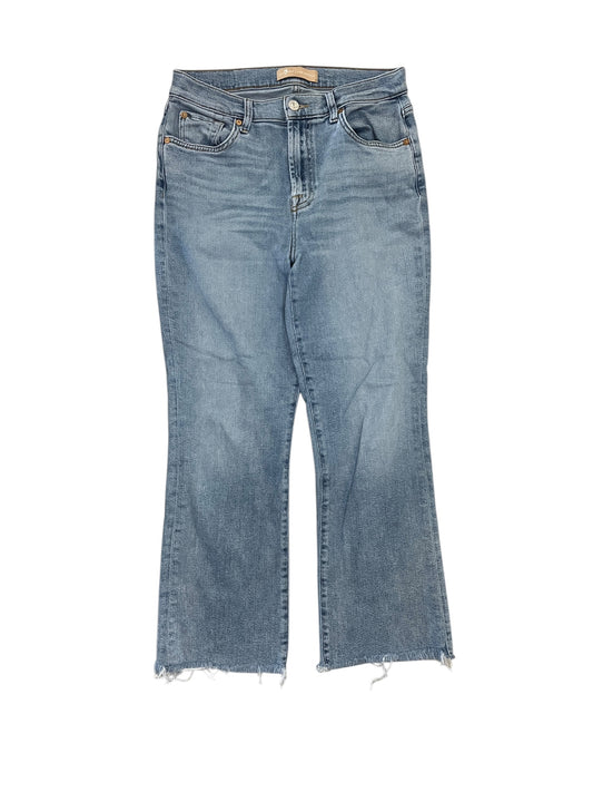 Jeans Straight By 7 For All Mankind In Blue Denim, Size:8