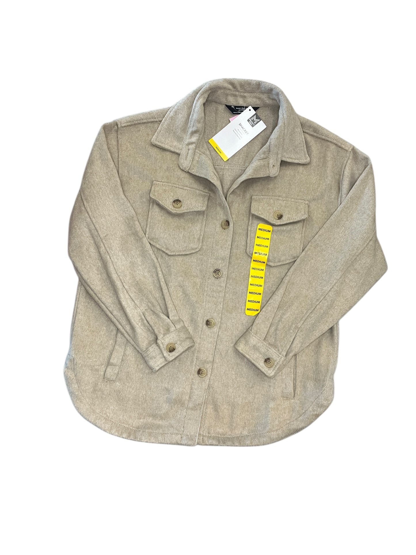 Jacket Shirt By Members Mark In Tan, Size:M
