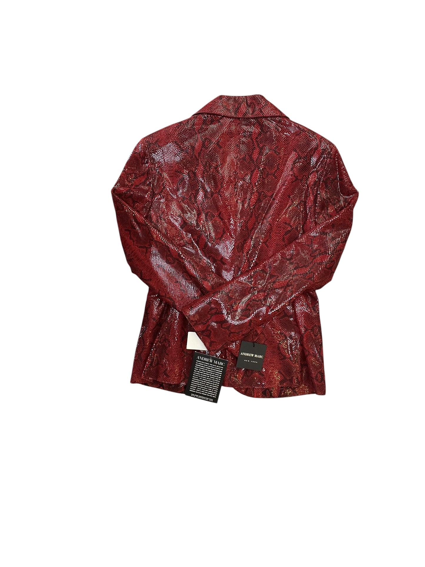 Blazer By Andrew Marc In Snakeskin Print, Size:M