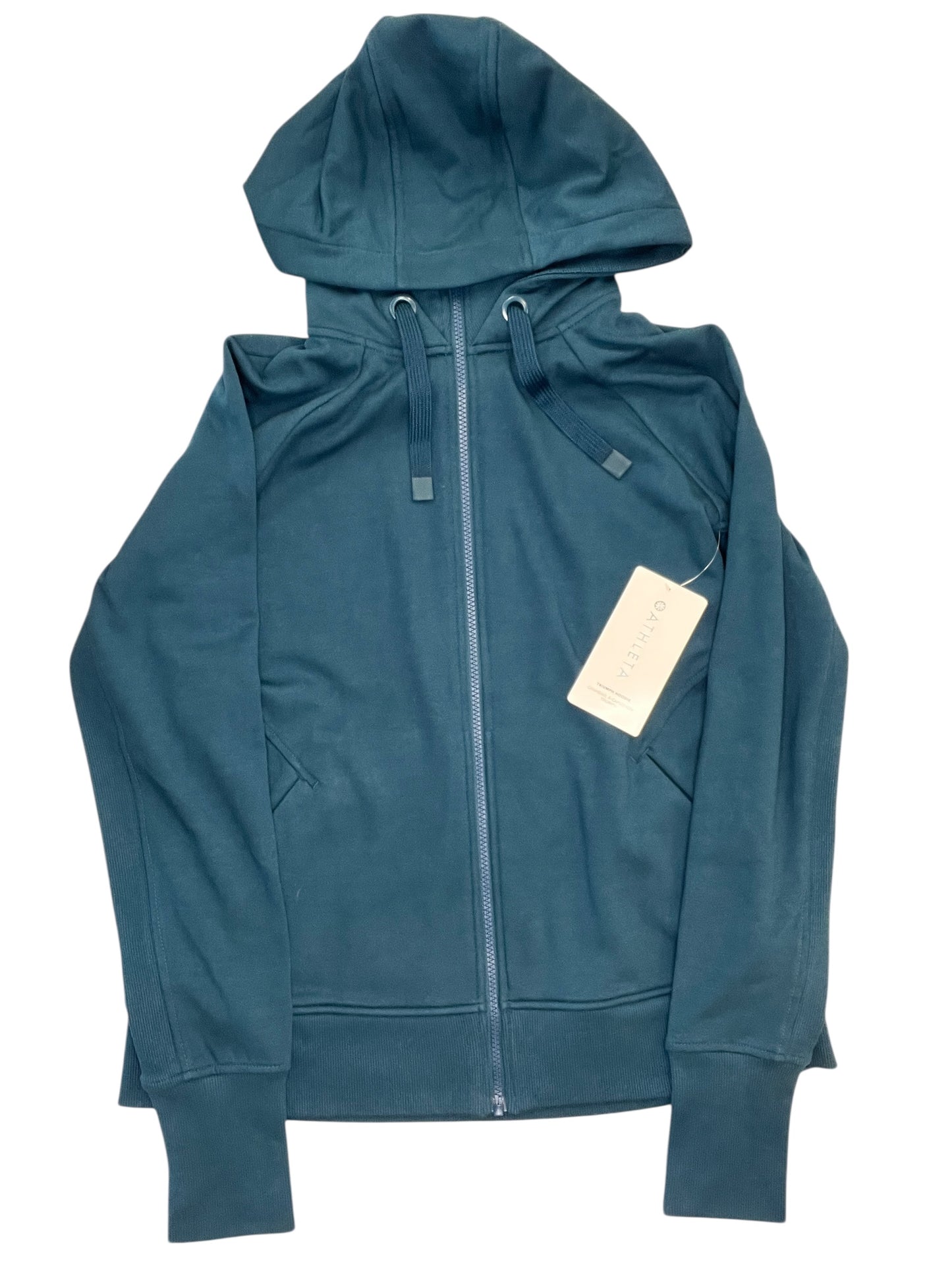 Athletic Jacket By Athleta In Teal, Size:M