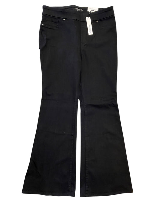 Jeans Flared By Chicos In Black Denim, Size:10