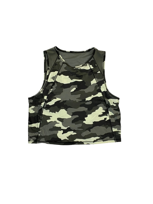 Athletic Tank Top By Lululemon In Camouflage Print, Size:M
