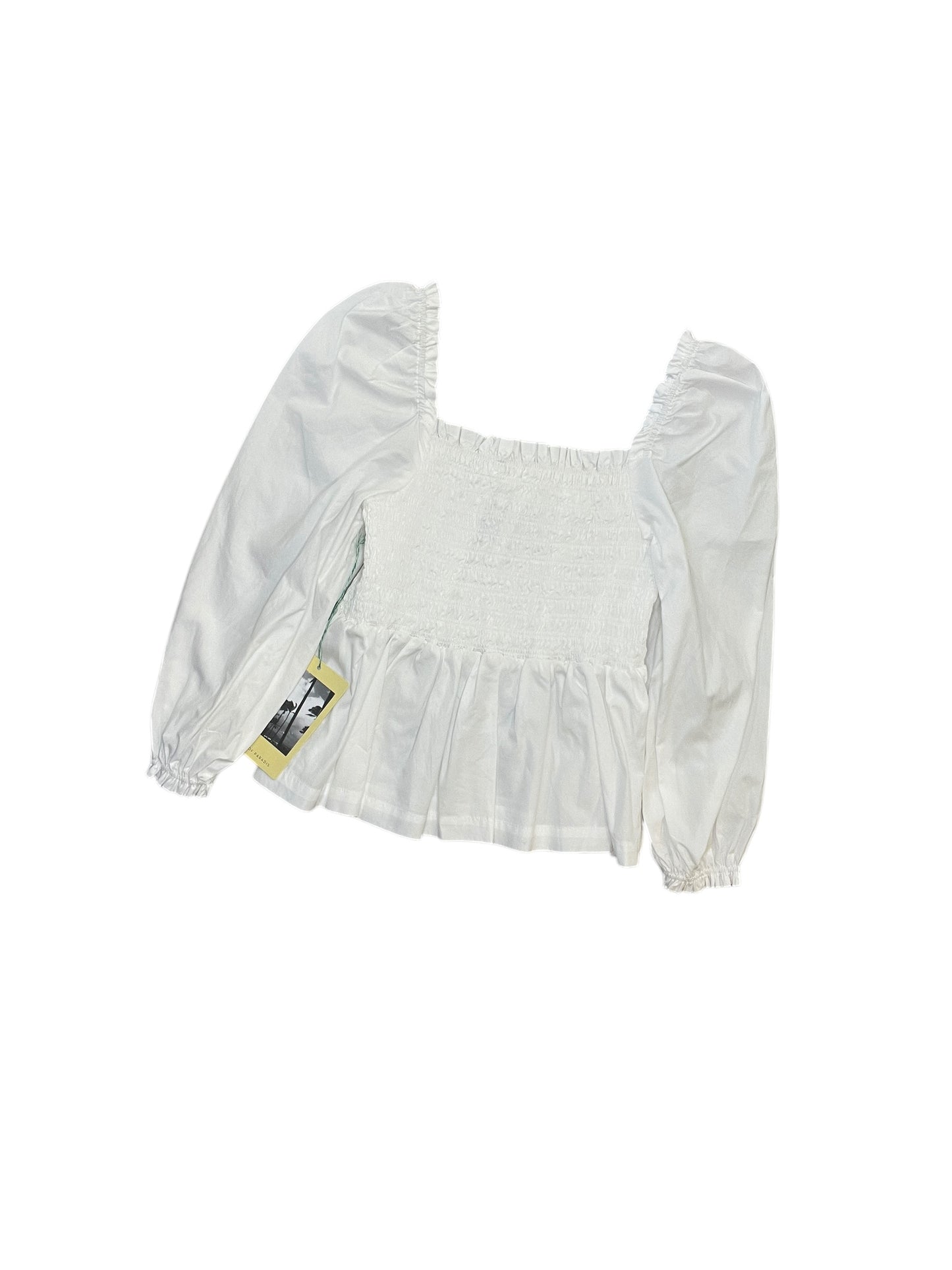 Blouse 3/4 Sleeve By Birds Of Paradis By Trovata In White, Size:Xs