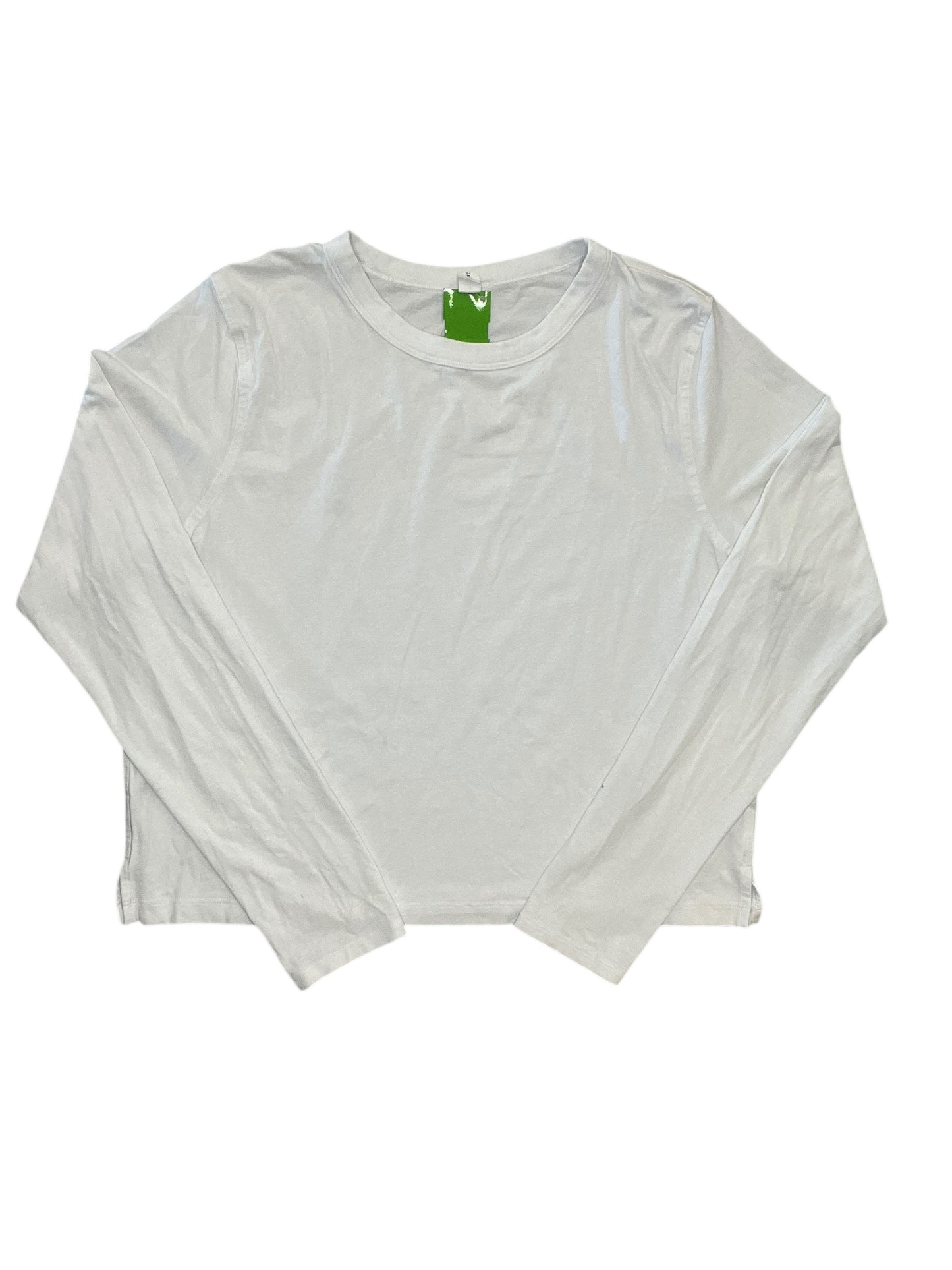 Athletic Top Ls Collar By Lululemon In White, Size:M