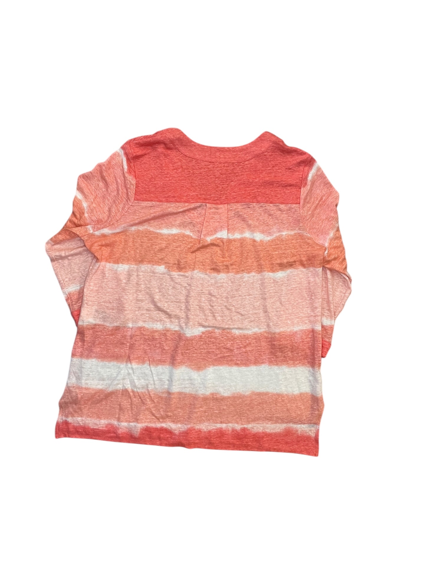 Top 3/4 Sleeve By Chicos In Orange, Size:M